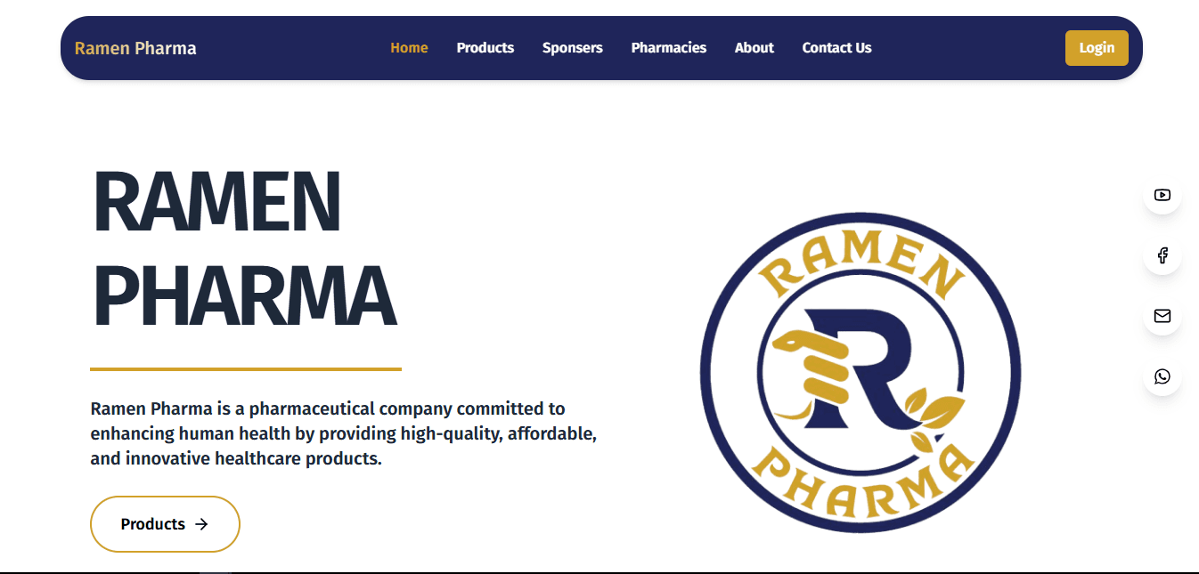 Ramen Pharma – Pharmaceutical Web Platform